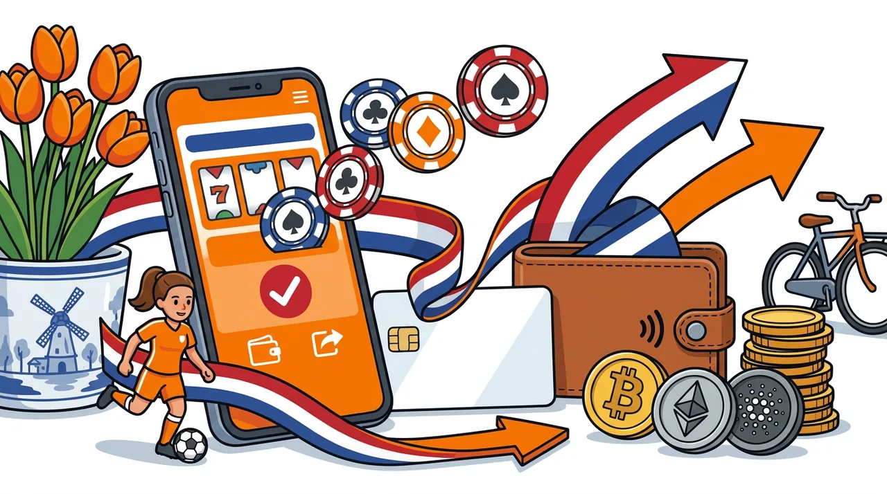 Smartphone, bankpas, digitale portemonnee en cryptomunten als betaalmogelijkheden voor Nederlandse spelers