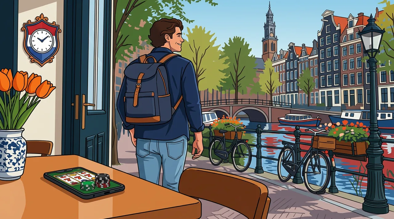 Speler laat zijn telefoon thuis en kiest voor een wandeling langs een Nederlandse gracht